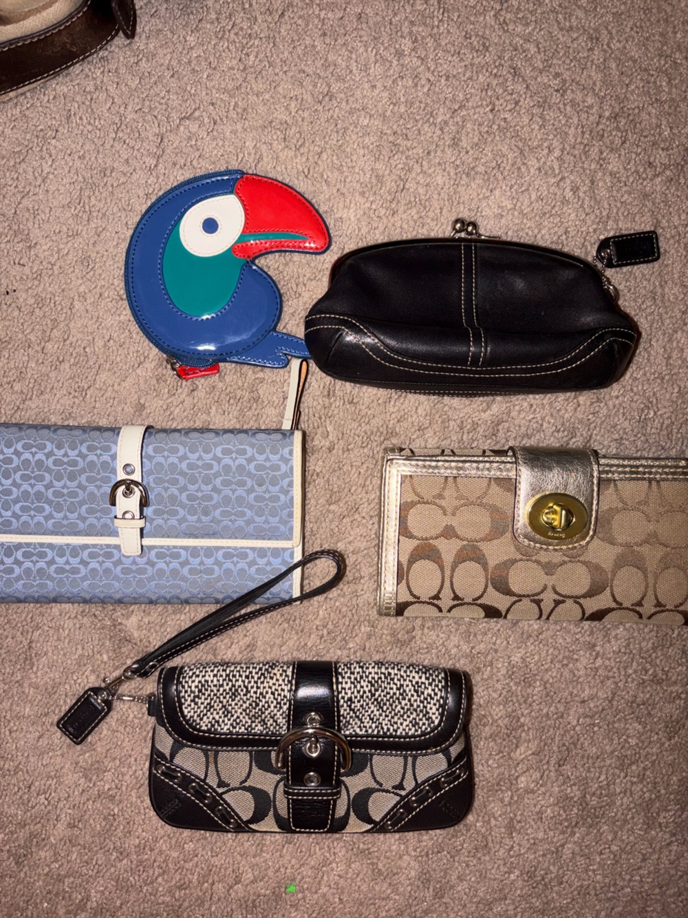 Coach Wristlet & Wallet/ Coin Pouch Bundle